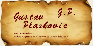 Gustav Plasković vizit kartica